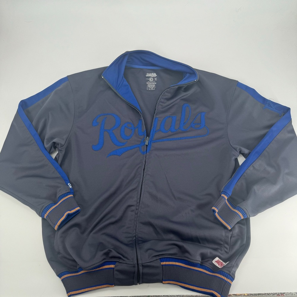 Stitches Kansas City Royals MLB Full Zip Track‎ Jacket - Men's Large